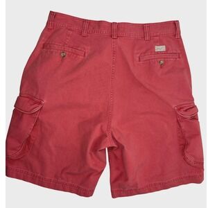 Polo Ralph Lauren Mens Vintage Red Faded Cotton Cargo Shorts Size 34 Y2K 9"